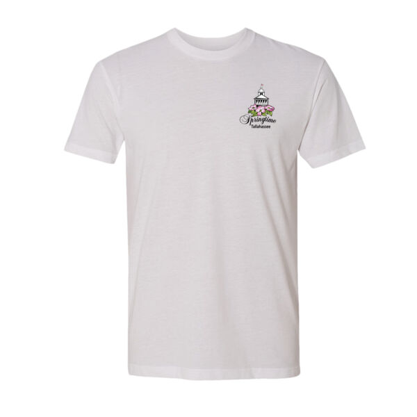 White Cotton/Poly blend sueded t-shirt Thumbnail