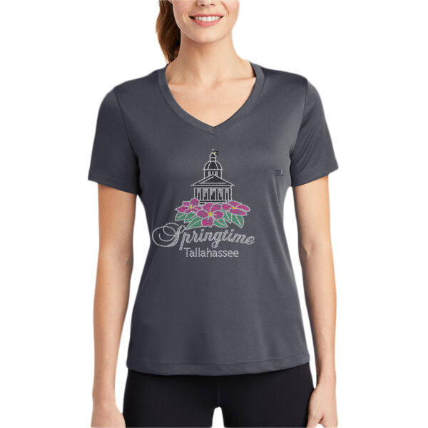 Dark-Polyester V-neck Classic Bling Thumbnail