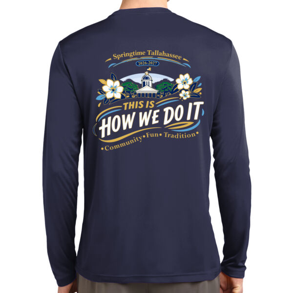 Sport-Tek Long-sleeve Poly T-shirt Navy Thumbnail